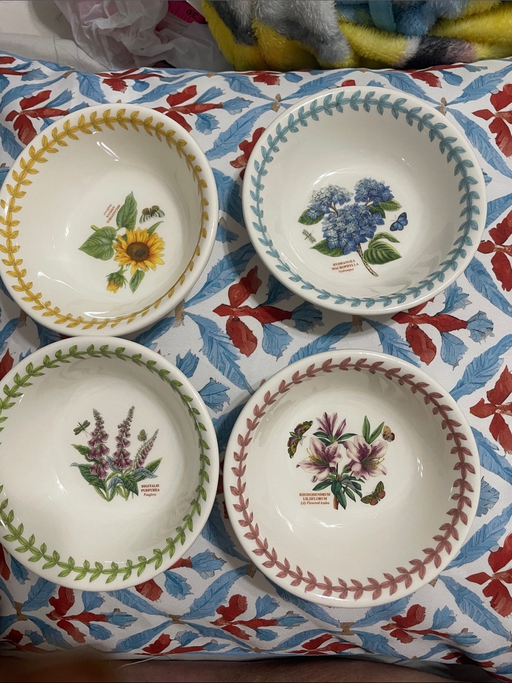 Portmeirion Botanical Ceramic Dessert Bowls - Made in London Set of 6